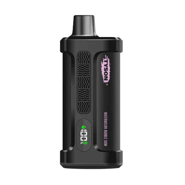 Tyson Iron Mike 15000 Disposable Vape device with sleek black design and compact shape, featuring the Tyson branding.
