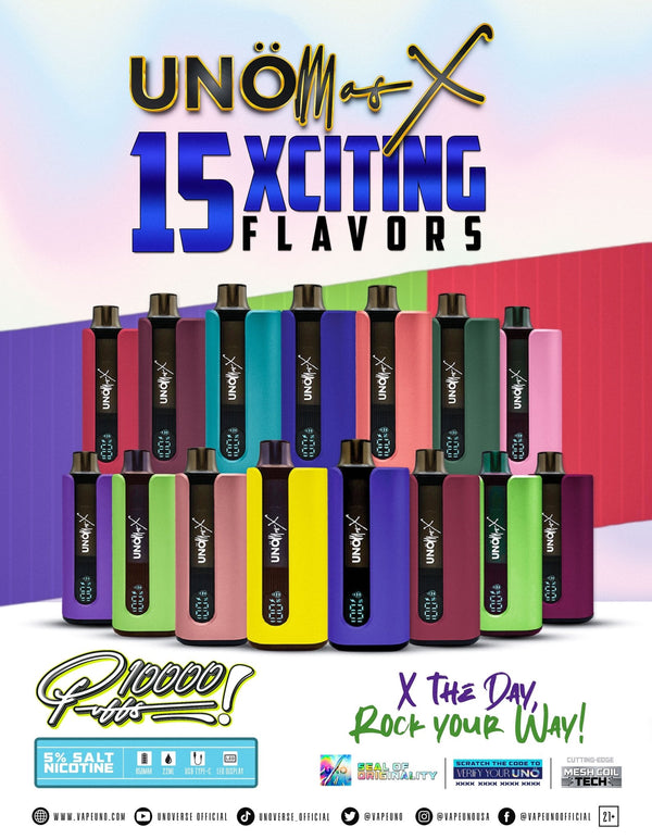 UNO brand disposable vape with digital display, ultra-large 10,000 puff capacity, rechargeable design, sleek and portable.