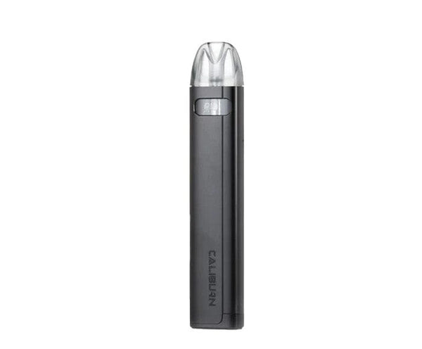 Uwell CALIBURN A2S Pod System hardware with sleek design, compact size, and integrated mouthpiece for vaping convenience.