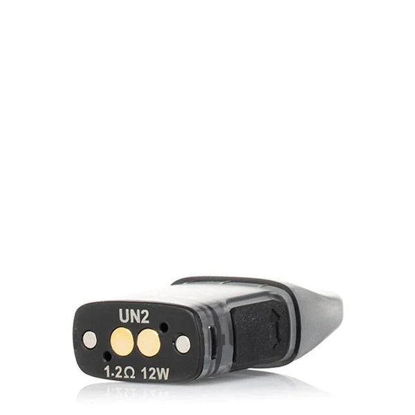 Uwell CALIBURN A2S replacement vape pods, transparent with mouthpiece, designed for UWELL portable vape device.