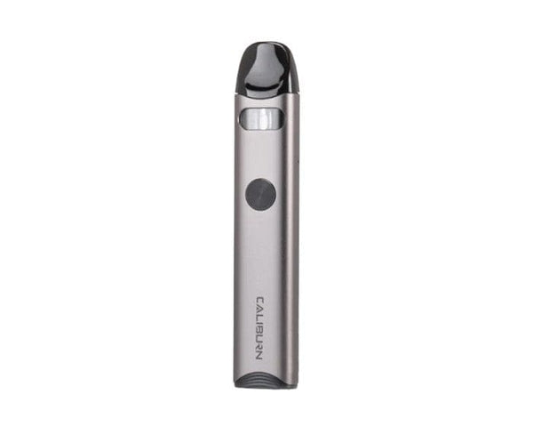 Uwell CALIBURN A3 15W pod system in black with sleek design, compact hardware vaping device with mouthpiece and button.
