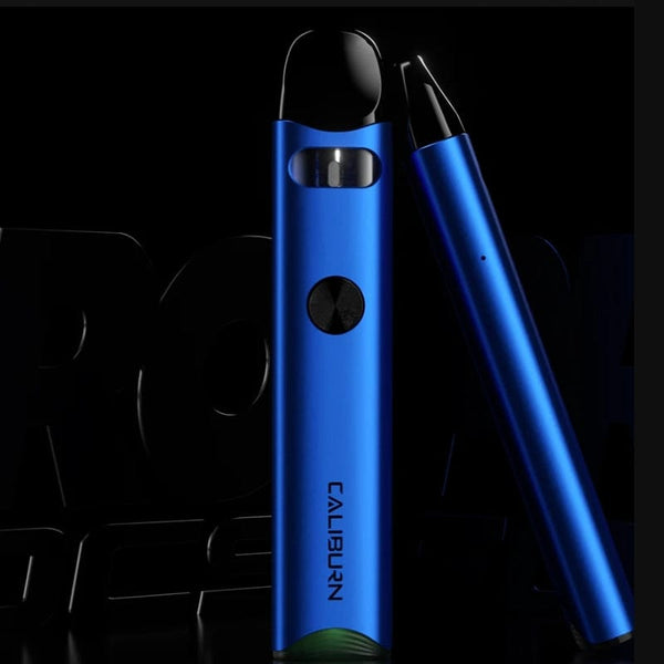 Uwell CALIBURN A3 15W pod system vape device with sleek design and mouthpiece, featuring adjustable airflow and compact hardware.