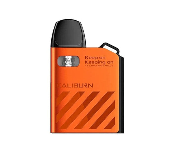 Uwell CALIBURN AK2 15W pod system device with sleek design and compact hardware for vaping.