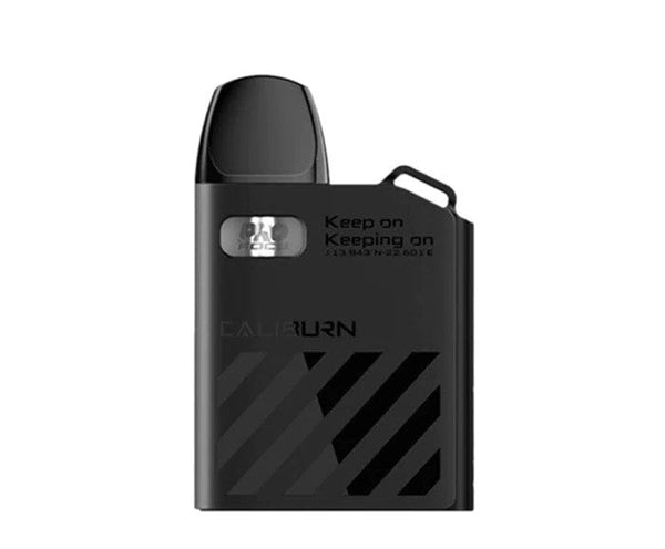 Uwell CALIBURN AK2 15W pod system device with sleek design and mouthpiece, featuring adjustable airflow and compact hardware.