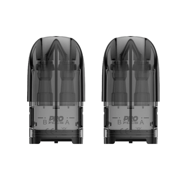 UWELL Caliburn Explorer replacement pods for vape hardware, showing clear plastic mouthpiece and pod design.