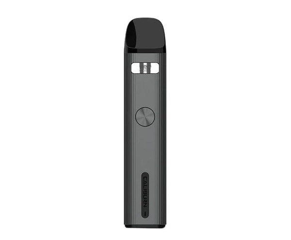 Uwell CALIBURN G2 18W pod system with sleek design and mouthpiece, featuring compact hardware for vaping.