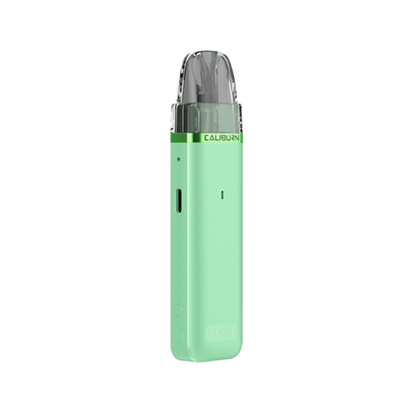 UWELL Caliburn G3 Lite 25W pod system showing compact vape device with sleek design and pod cartridge for vaping.