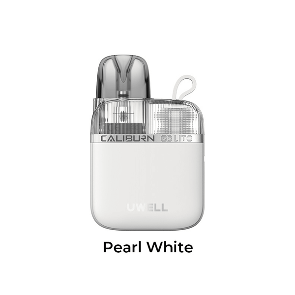 UWELL Caliburn G3 Lite KOKO pod system hardware with sleek design and compact size for vaping convenience.