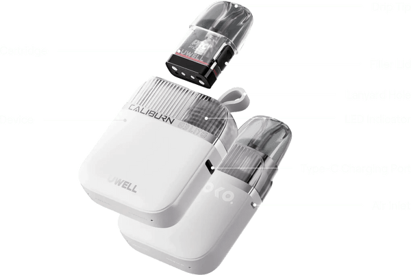 UWELL Caliburn G3 Lite KOKO pod system hardware with sleek design and compact size for vaping convenience.