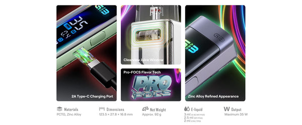 UWELL CALIBURN G3 Pro 35W pod system device with sleek design and adjustable wattage, perfect for vaping enthusiasts.