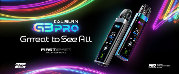 UWELL Caliburn G3 Pro 35W pod system device with sleek design and user-friendly interface for vaping.