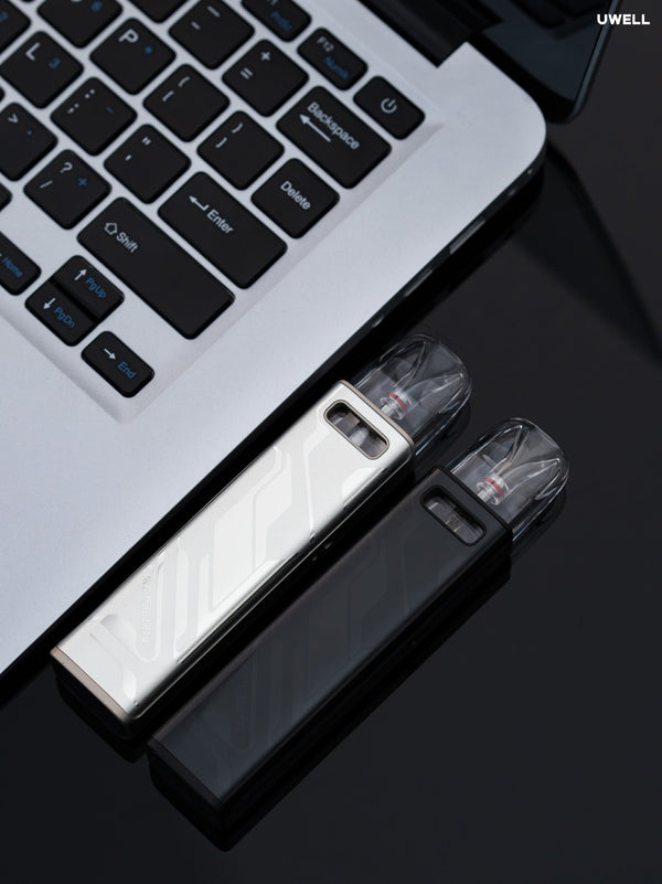 UWELL CALIBURN G3 Pro 35W pod system hardware with sleek design and compact size, featuring adjustable wattage and ergonomic mouthpiece.