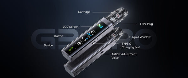 UWELL CALIBURN G3 Pro 35W pod system hardware with sleek design and refillable pod for vaping convenience