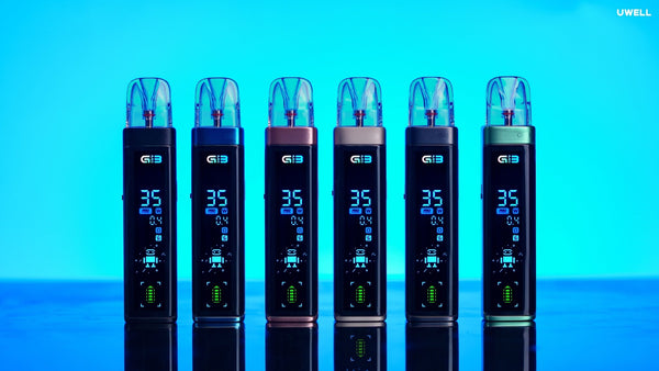 Uwell Caliburn G3 Pro 35W pod system device, compact hardware with adjustable wattage and sleek design.