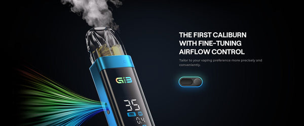 UWELL CALIBURN G3 Pro 35W pod system hardware, showing sleek portable design with adjustable wattage and refillable pod.