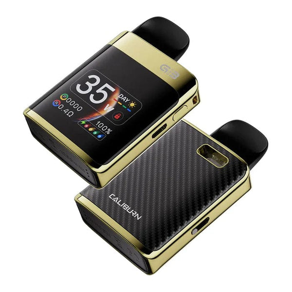UWELL CALIBURN G3 Pro KOKO 35W pod system hardware with sleek design and compact size, featuring integrated pod and adjustable airflow.
