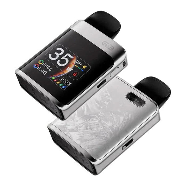 UWELL Caliburn G3 Pro KOKO 35W pod system hardware with sleek design and compact size, featuring adjustable wattage.