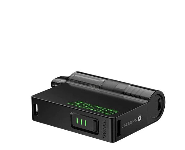 Uwell CALIBURN and IRONFIST L 16W pod system hardware featuring sleek design and compact size for vaping.