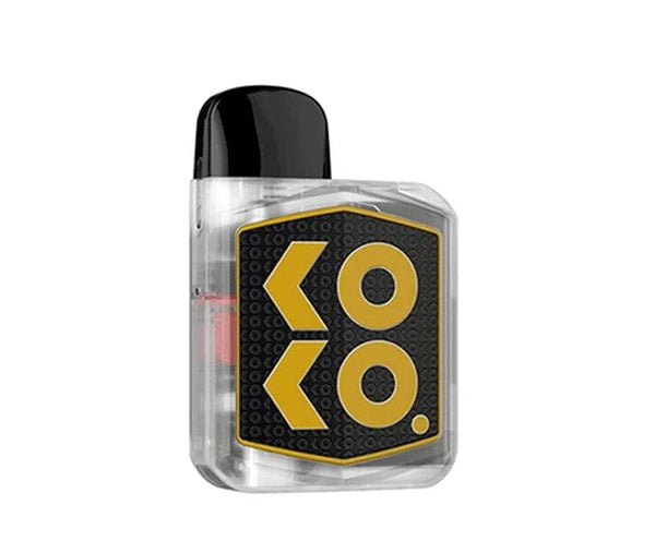 Uwell CALIBURN KOKO PRIME 15W Pod System in sleek design, showing the compact hardware with mouthpiece and charging port.