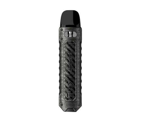 Uwell CALIBURN TENET 16W pod system hardware with sleek design and compact form, featuring mouthpiece and adjustable airflow.