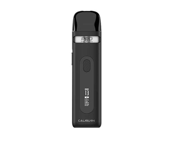 Uwell CALIBURN X 20W Pod System hardware with sleek design and compact size, featuring adjustable wattage and mouthpiece.