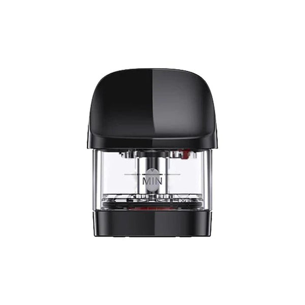 UWELL Crown X replacement pods for vaping device, showing transparent e-liquid chambers and mouthpiece attachment.