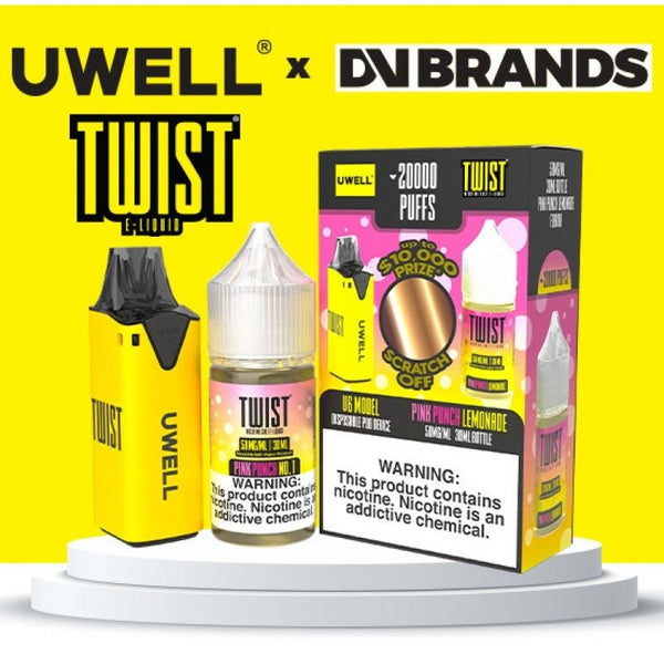 Uwell V6 Refillable Vape Disposable with 30mL e-liquid, black design, and integrated mouthpiece.