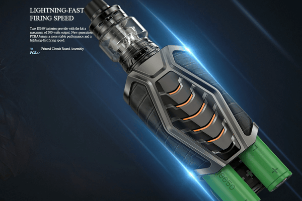 Uwell VALYRIAN 3 200W starter kit with sleek hardware, featuring a mod and tank in a modern design for vaping enthusiasts.