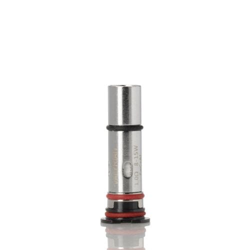 UWELL VALYRIAN replacement vape pod coils showing cylindrical coils with wicking material inside a clear packaging.