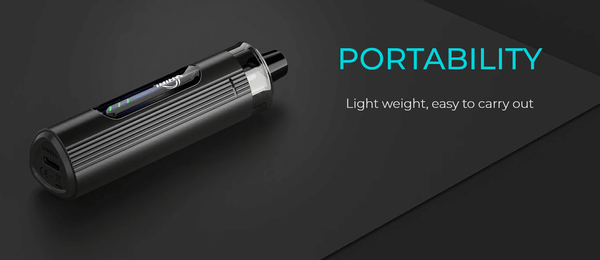 Uwell WHIRL T1 16W Pod Mod Kit showing the compact device with a sleek design and mouthpiece, designed for vaping.