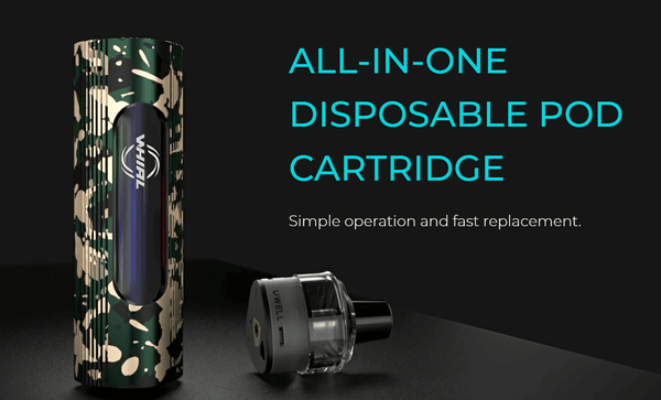 Uwell WHIRL T1 16W pod mod kit with sleek design, showing the compact device and mouthpiece for vaping.