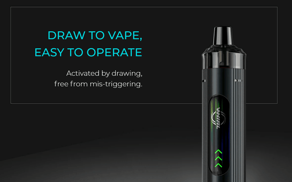 Uwell WHIRL T1 16W Pod Mod Kit in black with sleek design and integrated mouthpiece, compact hardware vaping device.