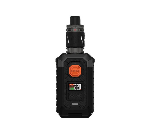Vaporesso Armour Max Kit hardware with sleek design, featuring the device and accessories on a neutral background.
