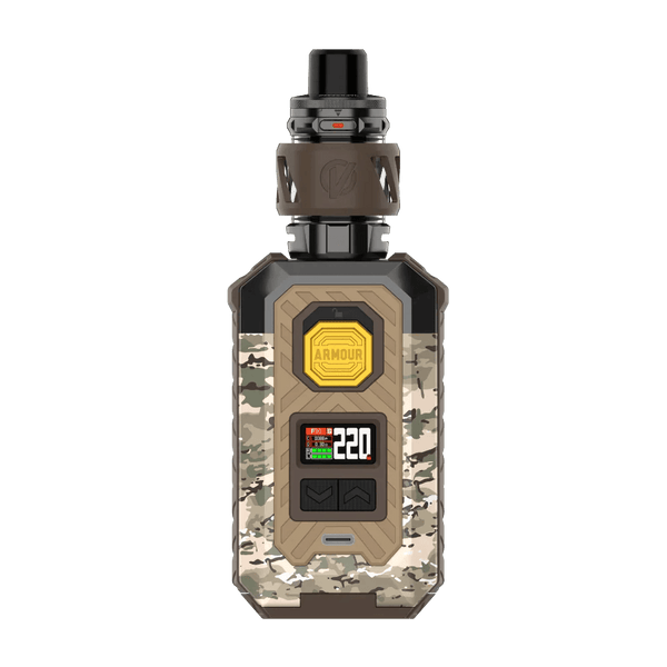 Vaporesso Armour Max Kit hardware with sleek black design, featuring the vape device and accessories on a clean background.