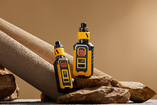 Vaporesso Armour Max Kit hardware with a sleek vape device and accessories for vaping enthusiasts.