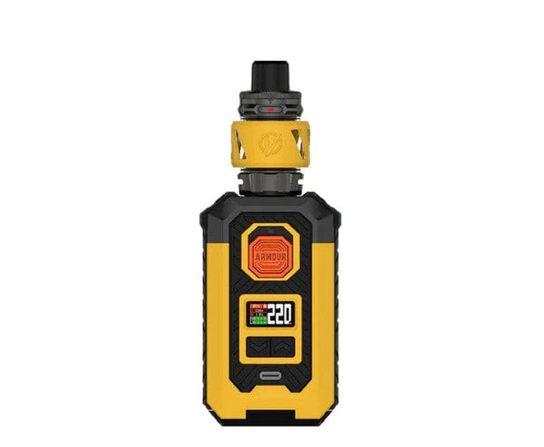 Vaporesso Armour Max Kit hardware with sleek design, featuring the vaping device and accessories on a plain background.