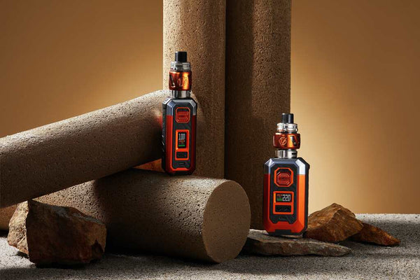 Vaporesso Armour Max Kit hardware with sleek design, adjustable airflow, and built-in tank for vaping.