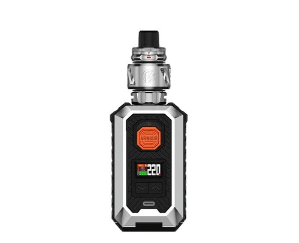 Vaporesso Armour Max Kit hardware featuring a sleek mod device with a display screen and adjustable settings.