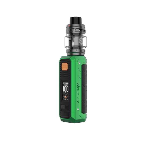 Vaporesso Armour Ultra 100W starter kit with sleek device and accessories, ideal for vaping enthusiasts.