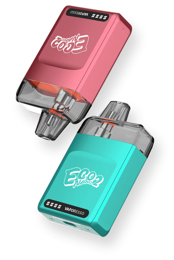 Vaporesso ECO Nano 2 pod system hardware with sleek design and compact size, featuring a removable pod for vaping.