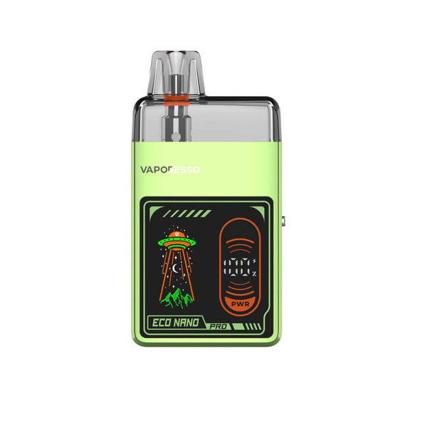 Vaporesso ECO Nano PRO pod system hardware with compact design and sleek finish, ideal for vaping.