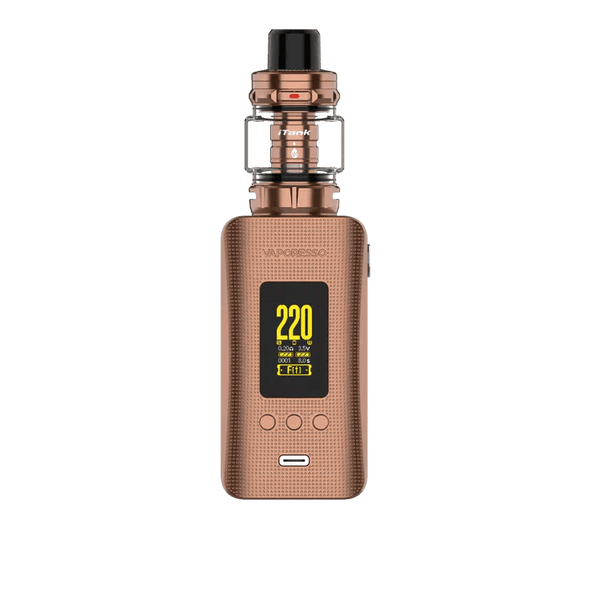 Vaporesso GEN 200 220W Starter Kit with iTank 2 Edition showing the sleek mod and tank assembly.