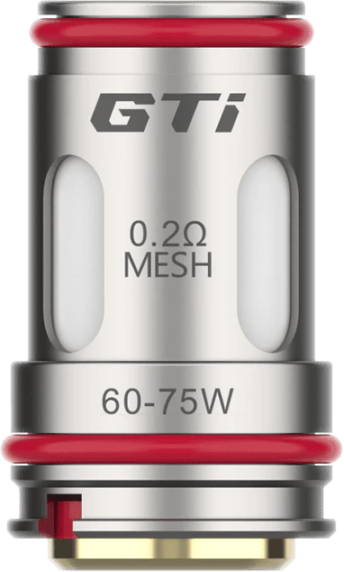 Vaporesso GTi replacement coils for vape devices, showing a pack of compatible vape coils with metal and cotton components.
