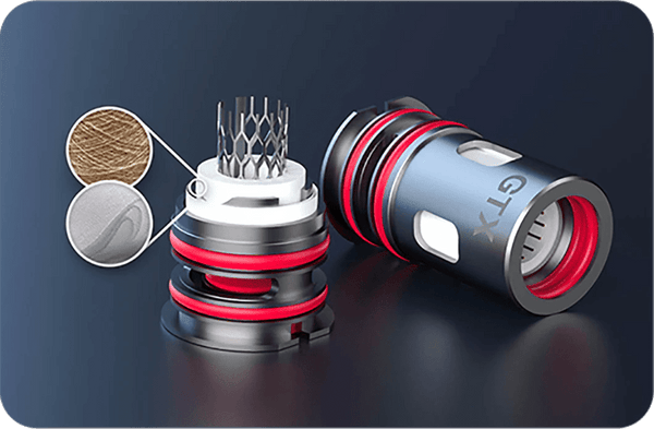 Vaporesso GTX Mesh replacement coils for vape devices, showing multiple coils with mesh design for enhanced vapor and flavor.