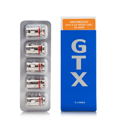 Vaporesso GTX Mesh Replacement Coils for vape devices, showcasing the mesh coil design and packaging.