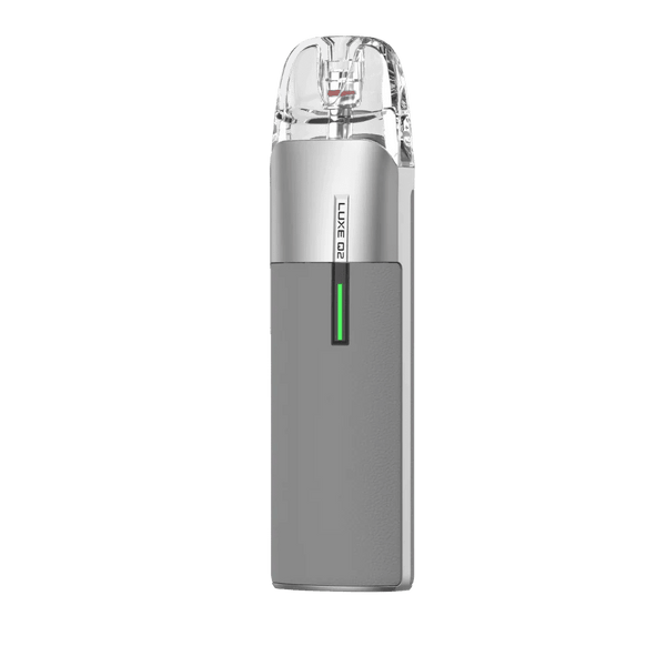 Vaporesso LUXE Q2 Pod System vaporizer with sleek design, featuring a compact hardware device with replaceable pod system.