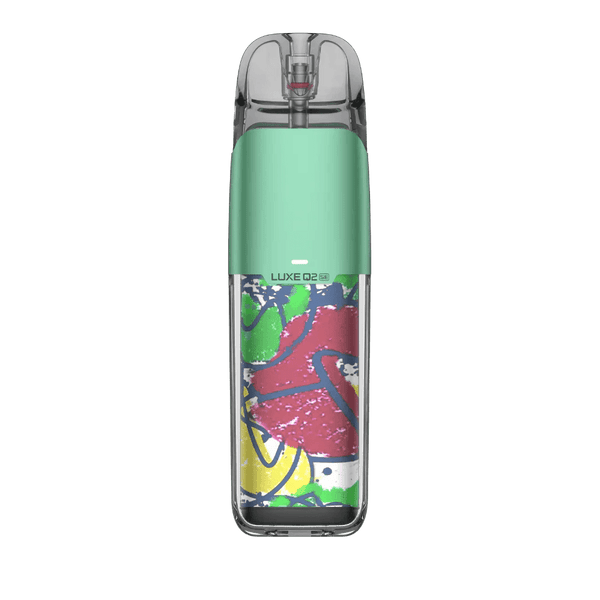 Vaporesso LUXE Q2 SE pod system hardware with sleek design and adjustable airflow for a smooth vaping experience.