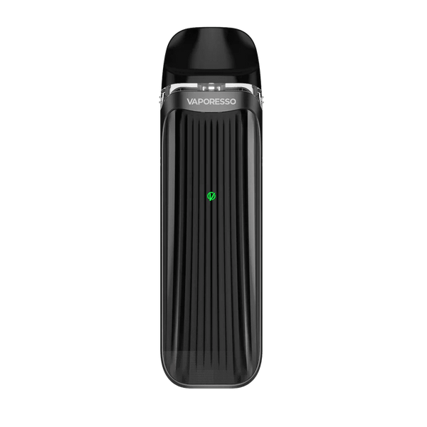 Vaporesso LUXE QS Pod System hardware with sleek design and compact size, featuring adjustable airflow and replaceable pod.