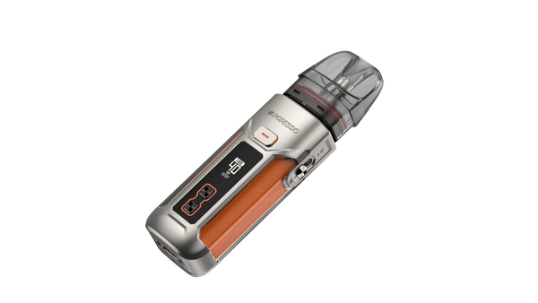 Vaporesso Luxe X Pro starter kit with sleek pod system, featuring a compact design and modern hardware for vaping.