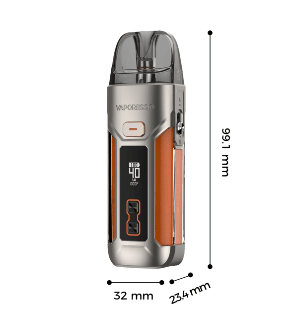 Vaporesso Luxe X Pro starter kit hardware with sleek pod system, featuring a modern design and user-friendly interface.